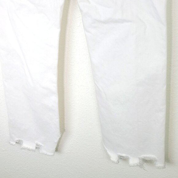 *NWT* WE THE FREE Tapered Baggy Boyfriend Distressed Jeans Chalk White, size 28 - Picture 8 of 10